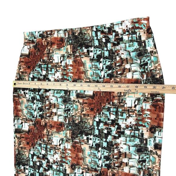 Betsey Johnson Mix-Up Boho Pencil Skirt Elastic Waist Knee Length Stretch Sz xL - Picture 6 of 11